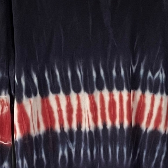 C&C California Red White Blue Mood Indigo Tie Dye Long Sleeve Comfortable Shirt - Picture 2 of 6